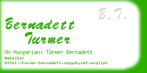 bernadett turmer business card